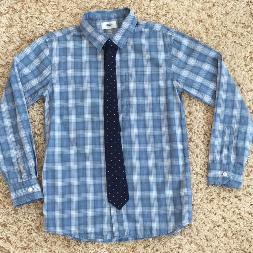 Old Navy Button up w/ tie SZ 10-12